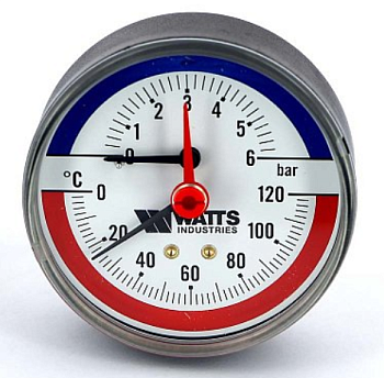 Термоманометр FR 818/6  (1/2,6 бар,120 С) WATTS